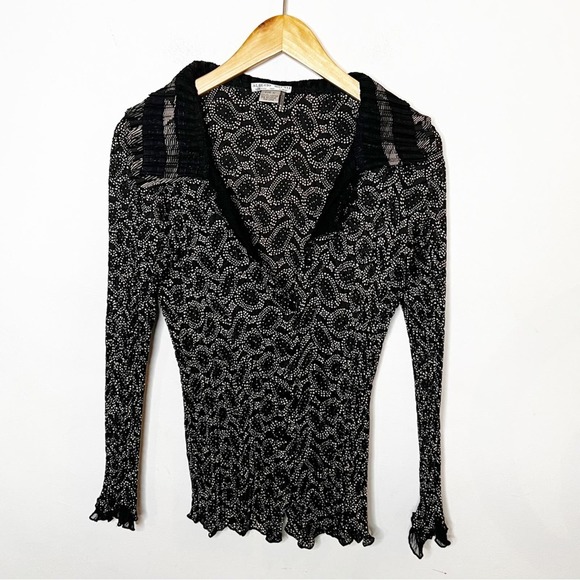 SZ M Alberto Makali Black & White Pattern Top - Picture 2 of 8